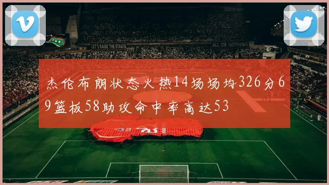 杰伦布朗状态火热14场场均326分69篮板58助攻命中率高达53